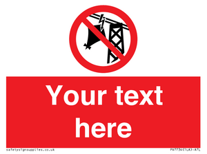 Custom prohibition do not fly kites near overhead electrical power lines